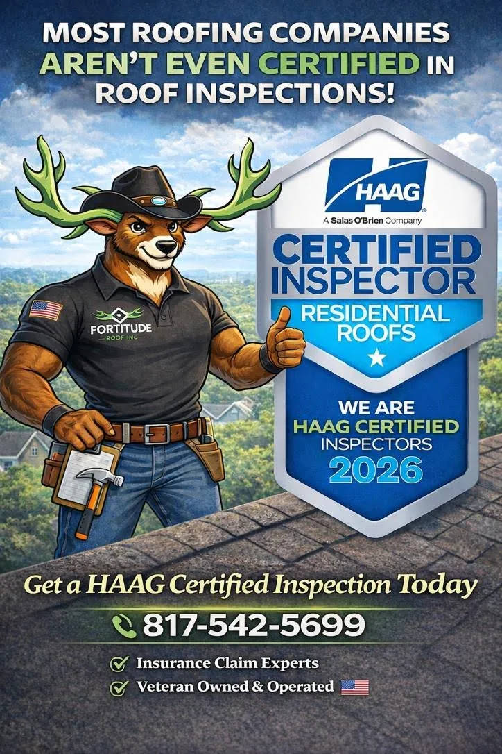 Fortitude Roofing HAAG Certified Inspector 2026 graphic
